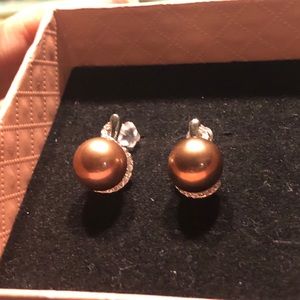 Natural seawater pearl earrings with s925 silver